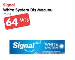 Signal White System Beyazlatıcı 75 ml Florürlü Diş Macunu