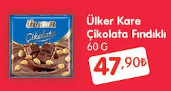 Ülker Fındıklı Kare Çikolata 60 gr