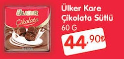 Ülker Sütlü Kare Çikolata 60 gr