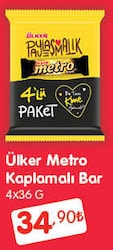 Ülker Metro 36 gr 4'lü Bar Çikolata