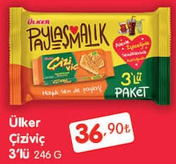 Ülker Çiziviç Peynirli 82 gr 3'lü Paket Kraker