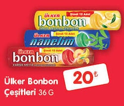 Ülker Bonbon 36 gr Rulo Limonlu Şeker