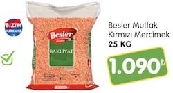 Besler Mutfak Kırmızı Mercimek 25 kg 