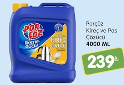 Porçöz Kireç ve Pas Sökücü 4000 ml 
