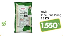 Yayla Tane Tane Pirinç 25 kg