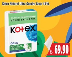 Kotex Natural Ultra Quadro Gece 14'lü