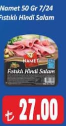 Namet Fıstıklı Hindi Salam 7/24 50 g