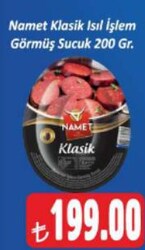 Namet Klasik Sucuk Isıl İşlem Görmüş 200 gr