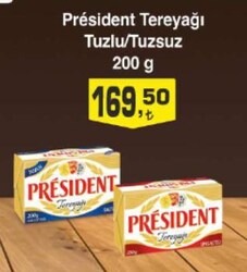 President Tereyağı Tuzlu/Tuzsuz 200 g