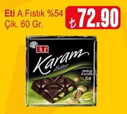 Eti Antep Fıstıklı %54 Çikolata 60 gr