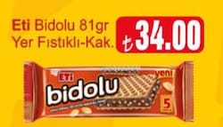 Eti Bidolu Yer Fıstıklı Kakao 81 g 