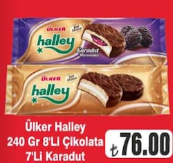 Ülker Halley Çeşitleri 240 gr 8'li/7'li Karadut