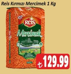 Reis Kırmızı Mercimek 1 kg