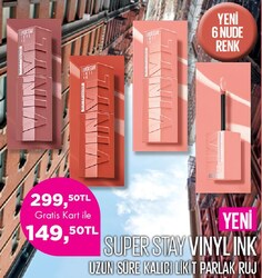 Super Stay Vinylink Uzun Süre Kalıcı Likit Parlak Ruj 