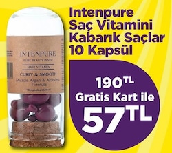 Intenpure Saç Vitamini Kabarık Saçlar 10 Kapsül