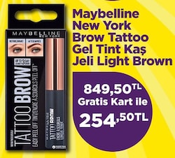 Maybelline Brow Tattoo Gel Tint 01 Light Brown Kaş Jeli
