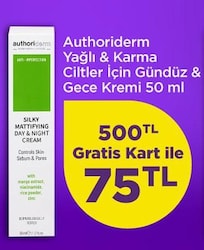 Authoriderm Yağlı ve Karma Ciltler için Nemlendirici Krem 50 ml