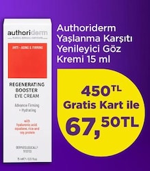 Authoriderm Yenileyici Yaşlanma Karşıtı Göz Kremi 15 ml