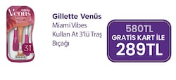 Gillette Venus Smooth Miami Kullan At 3'lü Kadın Tıraş Bıçağı