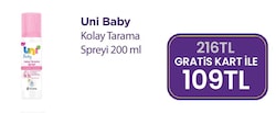Uni Baby Kolay Saç Tarama Spreyi 200 ml