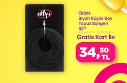 Eklips Topuz Süngeri Siyah Küçük