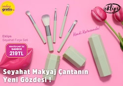 Eklips Makyaj Fırça Seyahat Seti 5 li