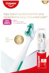 COLGATE Colgate Total Foaming Clean 1+1 Yumuşak Diş Fırçası-Renksiz Standart