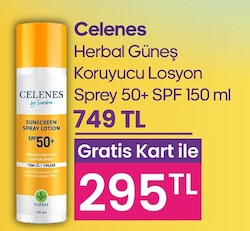 Celenes Herbal 150 ml 50 Faktör Sprey Güneş Losyonu