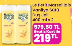 Le Petit Marseillais Vanilya Sütü Duş Jeli 400 ml 2 Adet