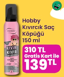 Hobby Kıvır Kıvır Bukle Belirginleştirici Saç Köpüğü 150 ml