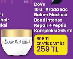 Dove Bond Intense Repair Saç Bakım Maskesi 265 ml