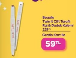 Beaulis Twin it Çift Taraflı Ruj Dudak Kalemi