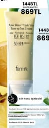 Farm Rx Aloe Vera Suyu İçerikli Tone Up Güneş Kremi 50SPF 50 ml
