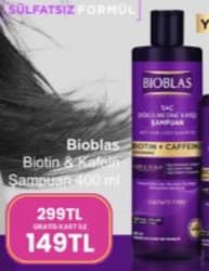 Bioblas Biotin & Caffeine 400 ml Saç Dökülmesine Karşıtı Şampuan