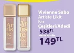 Vivienne Sabo Asrtiste Likit Far Çeşitleri/Adedi