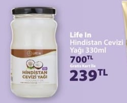 Life In Hindistan Cevizi Yağı 330 ml