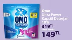 Omo Ultra Power Kapsül Deterjan 18'li