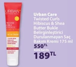 Urban Care Twisted Curls Hibiscus & Shea Butter Bukle Belirginleştirici Durulanmayan Saç Bakım Kremi 175 ml