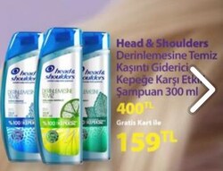 Head&Shoulders Derinlemesine Temiz Kaşıntı Giderici Kepeğe Karşı Etkili Şampuan 300 ml