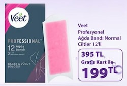 Veet Profesyonel Ağda Bandı Normal Ciltler 12'li