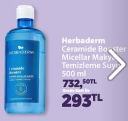Herbaderm Ceramide Booster Micellar Makyaj Temizleme Suyu 500 ml