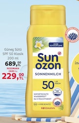 Sun Ozon Spf 50+ 200 ml Güneş Sütü