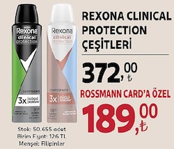 Rexona Clinical Protection Confidence 150 ml Kadın Deodorant