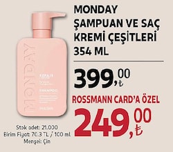 Monday Şampuan Onarıcı 354 ml
