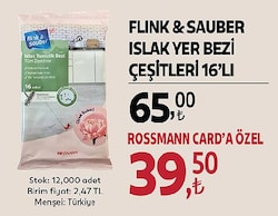 Flink&Sauber Islak Yer Bezi 16 Yaprak