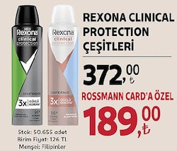 Rexona Clinical Protection Confidence 150 ml Kadın Deodorant