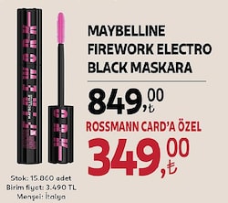 Maybelline New York Lash Sensational Firework Electro Black Maskara