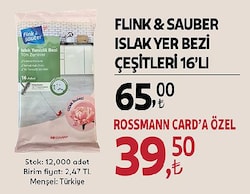 Flink&Sauber Islak Yer Bezi 16 Yaprak