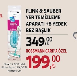 Flink & Sauber Yer İçin Toz Alma Seti + 8 Adet Yedek Bez