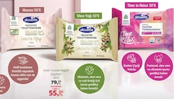 Alouette Shea Yağlı 50'li Islak Tuvalet Kağıdı